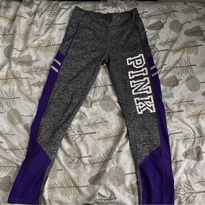 PINK Victoria's Secret Gray and Purple Track Pants